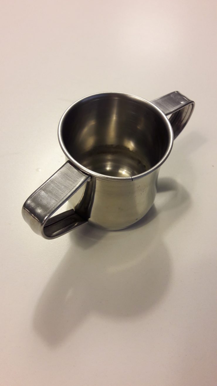 Metal Stainless Steel mate with 2 handles